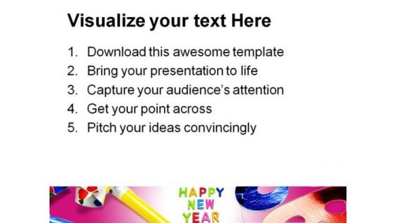 Happy New Year03 Holidays PowerPoint Template 1010