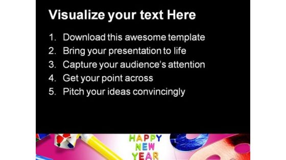 Happy New Year03 Holidays PowerPoint Template 1010