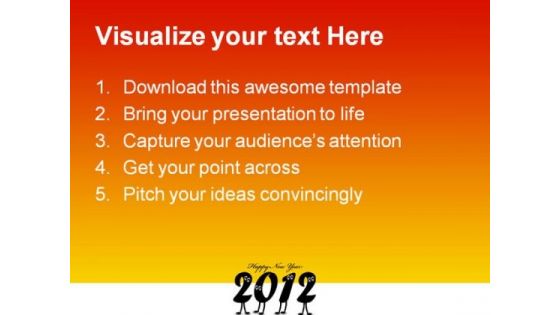 Happy New Year 2012 Festival PowerPoint Templates And PowerPoint Backgrounds 1211
