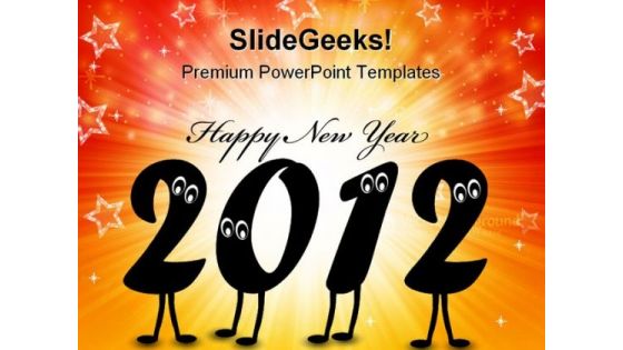 Happy New Year 2012 Festival PowerPoint Templates And PowerPoint Backgrounds 1211