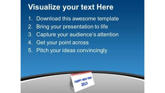 Happy New Year 2013 PowerPoint Templates Ppt Backgrounds For Slides 0413