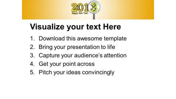 Happy New Year 2013 Sparkling Theme PowerPoint Templates Ppt Backgrounds For Slides 0413