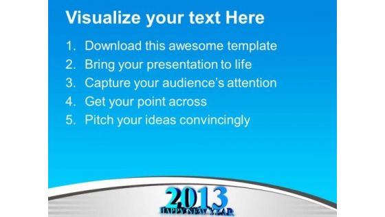 Happy New Year Celebration Holidays Concept PowerPoint Templates Ppt Backgrounds For Slides 0113