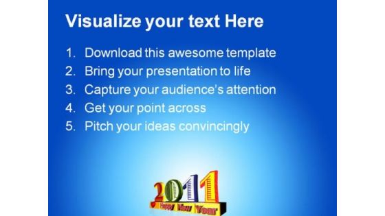 Happy New Year Festival PowerPoint Themes And PowerPoint Slides 0511
