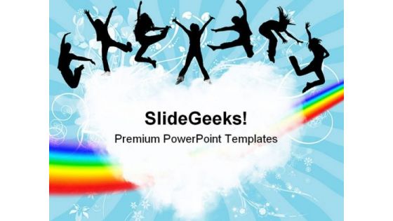 Happy People Holidays PowerPoint Templates And PowerPoint Backgrounds 0711