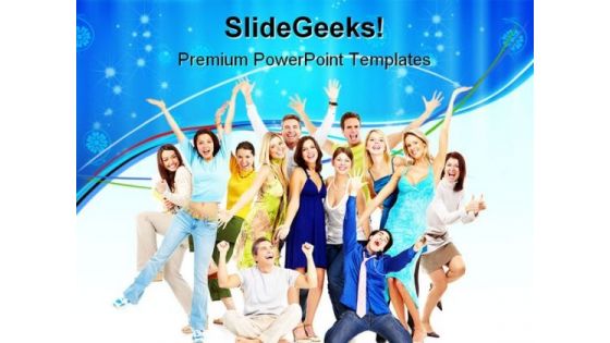 Happy People Success PowerPoint Templates And PowerPoint Backgrounds 0711