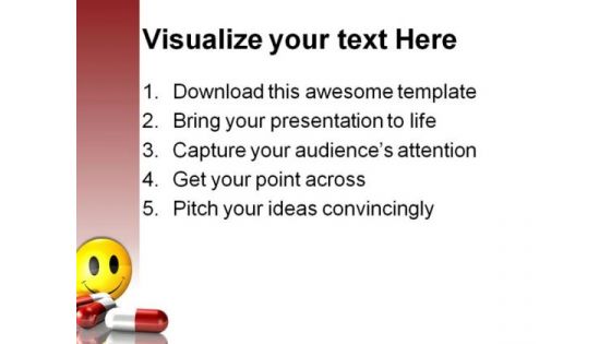 Happy Pills Medical PowerPoint Backgrounds And Templates 0111