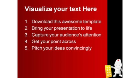 Happy Pills Medical PowerPoint Backgrounds And Templates 1210