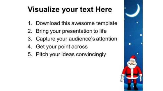 Happy Santa Clause Joy Christmas PowerPoint Templates Ppt Backgrounds For Slides 1212