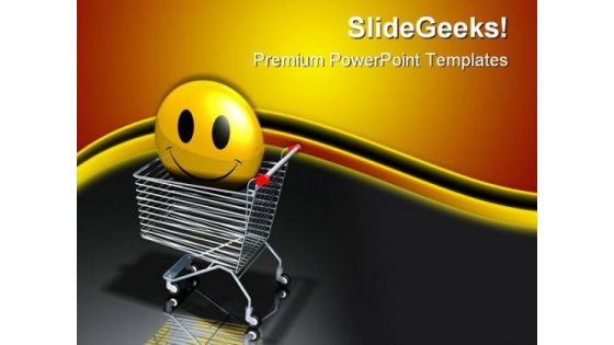 Happy Shoppers Sales PowerPoint Templates And PowerPoint Backgrounds 0611