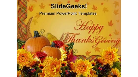 Happy Thanks Giving Holidays PowerPoint Template 1010