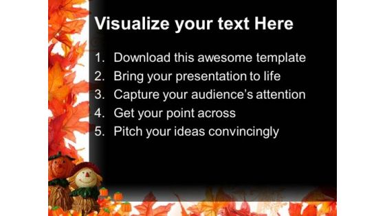 Happy Thanksgiving Autumn Festival PowerPoint Templates And PowerPoint Themes 0812