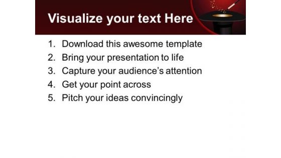 Hat Magic Wand With Stars PowerPoint Templates And PowerPoint Themes 0712