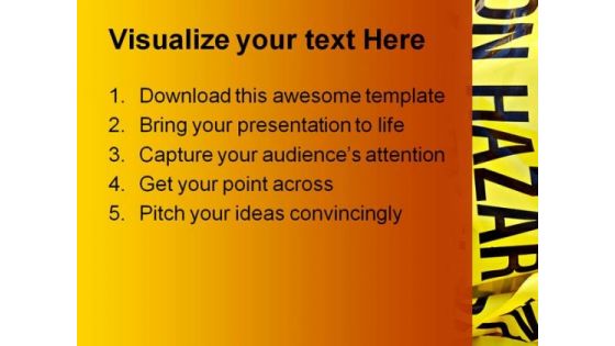 Hazardous Symbol PowerPoint Template 0910