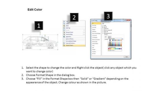 Headlight 2 Door Gray Car Side PowerPoint Slides And Ppt Diagram Templates