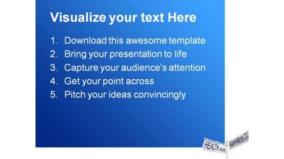 Health Ave And Happiness Metaphor PowerPoint Themes And PowerPoint Slides 0711