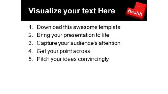 Health Keyboard Internet PowerPoint Template 0610