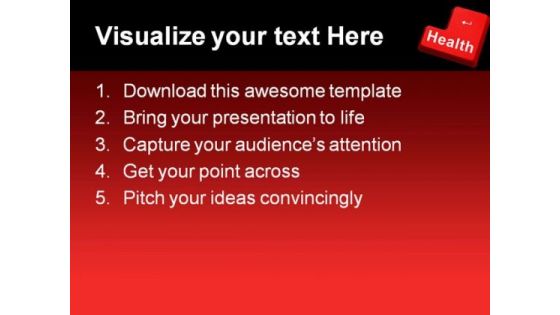Health Keyboard Internet PowerPoint Template 0610