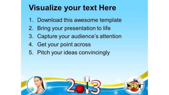 Health Plan For New Year PowerPoint Templates Ppt Backgrounds For Slides 1212