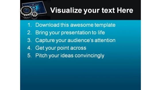 Health With Gears Medical PowerPoint Themes And PowerPoint Slides 0511
