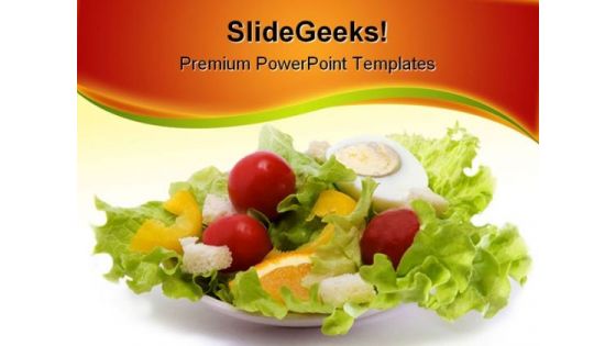 Healthy Salad Food PowerPoint Template 1110