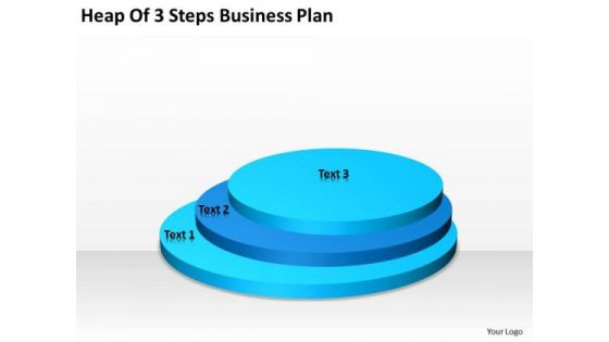 Heap Of 3 Steps Business Plan Financials PowerPoint Slides