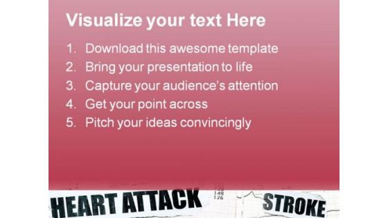 Heart Attack And Stroke Medical PowerPoint Templates And PowerPoint Backgrounds 0611