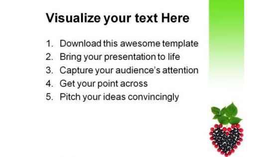 Heart Of Berries Nature PowerPoint Themes And PowerPoint Slides 0311