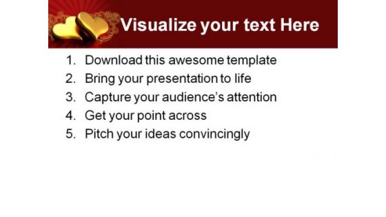 Heart Of Gold Beauty PowerPoint Backgrounds And Templates 0111