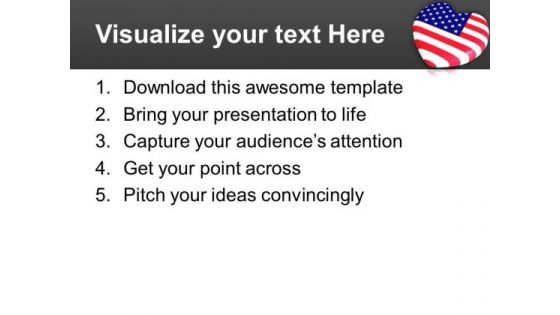 Heart Shaped Us Flag 4th July PowerPoint Templates And PowerPoint Themes 1012