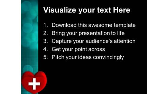 Heart With Cross Sign PowerPoint Templates And PowerPoint Themes 1012