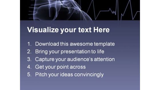Heart X Ray Medical PowerPoint Template 1110
