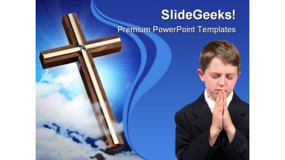 Heaven The Cross And Faith Religion PowerPoint Templates And PowerPoint Backgrounds 0711