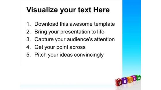 Hello Cubes Shapes PowerPoint Templates And PowerPoint Themes 0512