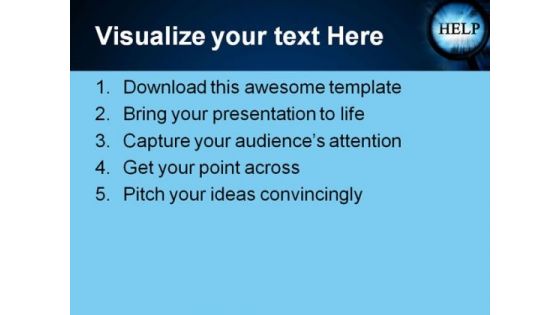 Help Business PowerPoint Template 0910
