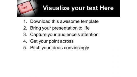 Help Button Keyboard Computer PowerPoint Templates Ppt Backgrounds For Slides 0213