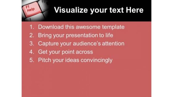 Help Button Keyboard Computer PowerPoint Templates Ppt Backgrounds For Slides 0213