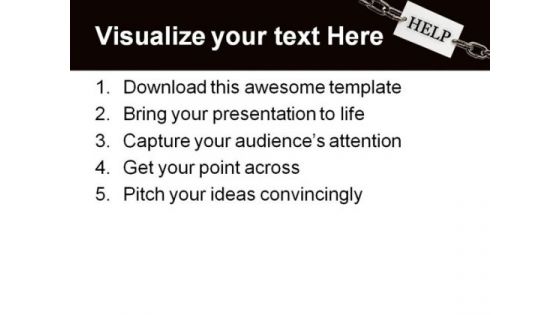 Help Chain Metaphor PowerPoint Templates And PowerPoint Backgrounds 0611
