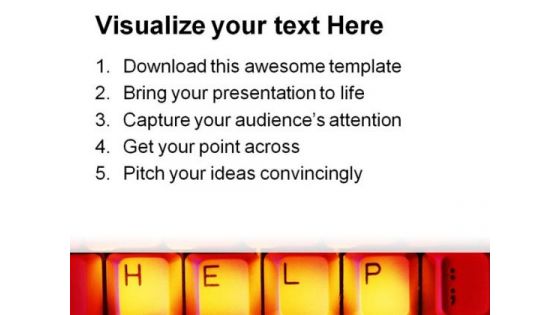Help Keys Computer PowerPoint Templates And PowerPoint Backgrounds 0211