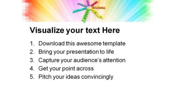 Help Support Guide Business PowerPoint Templates And PowerPoint Backgrounds 0911
