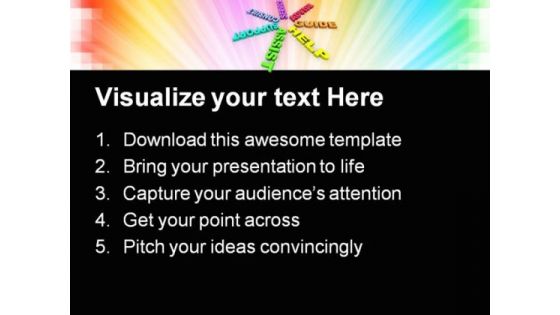 Help Support Guide Business PowerPoint Templates And PowerPoint Backgrounds 0911