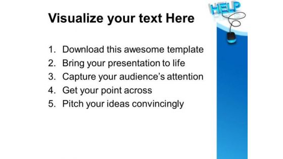 Help With Computer Mouse Internet PowerPoint Templates Ppt Backgrounds For Slides 1112