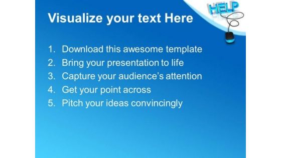 Help With Computer Mouse Internet PowerPoint Templates Ppt Backgrounds For Slides 1112