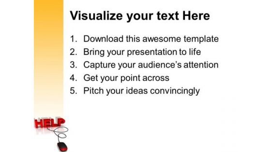 Help With Computer Mouse PowerPoint Templates And PowerPoint Themes 1012