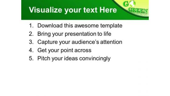 Helping The World Go Green PowerPoint Templates Ppt Backgrounds For Slides 0313