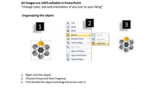 Hexagon Diagram Multicolor 6 Factors Pptbusiness Plans Template PowerPoint Templates