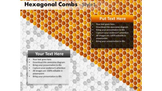 Hexagon Honeycomb Surface Ppt Templates Editable PowerPoint Slides