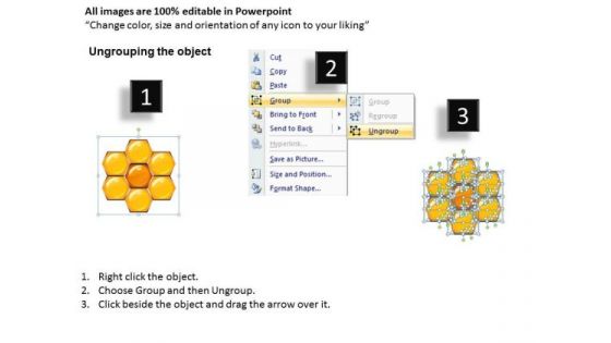 Hexagon Structure PowerPoint Templates Honey Comb Ppt Slides