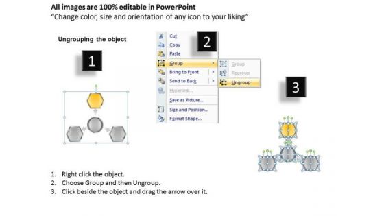 Hexagonal 3 Boxes Interrelated Diagram How Do Business Plan PowerPoint Templates