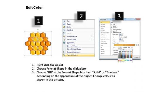 Hexagonal Comb PowerPoint Templates And Honey Comb Ppt Slides